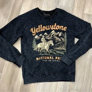 Avery Black Graphic Yellowstone Sweater